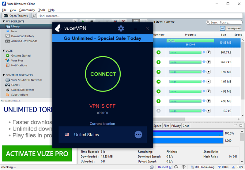 VPN for VUZE torrent, best VPN for Windows 2021