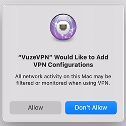 Install VuzeVPN extension